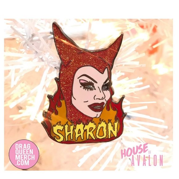 Drag Queen Merch 'Sharon Needles' Enamel Pin/Badge (rare collectible) NWOT - Picture 1 of 2
